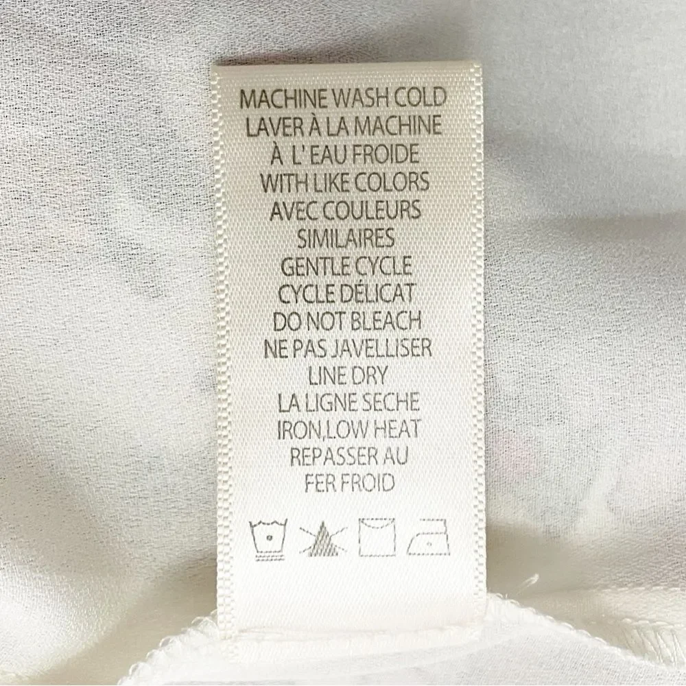 NWT Max Studio Smocked Cream Pink Floral Bird Print Mini Dress Size Medium NEW - Picture 13 of 14